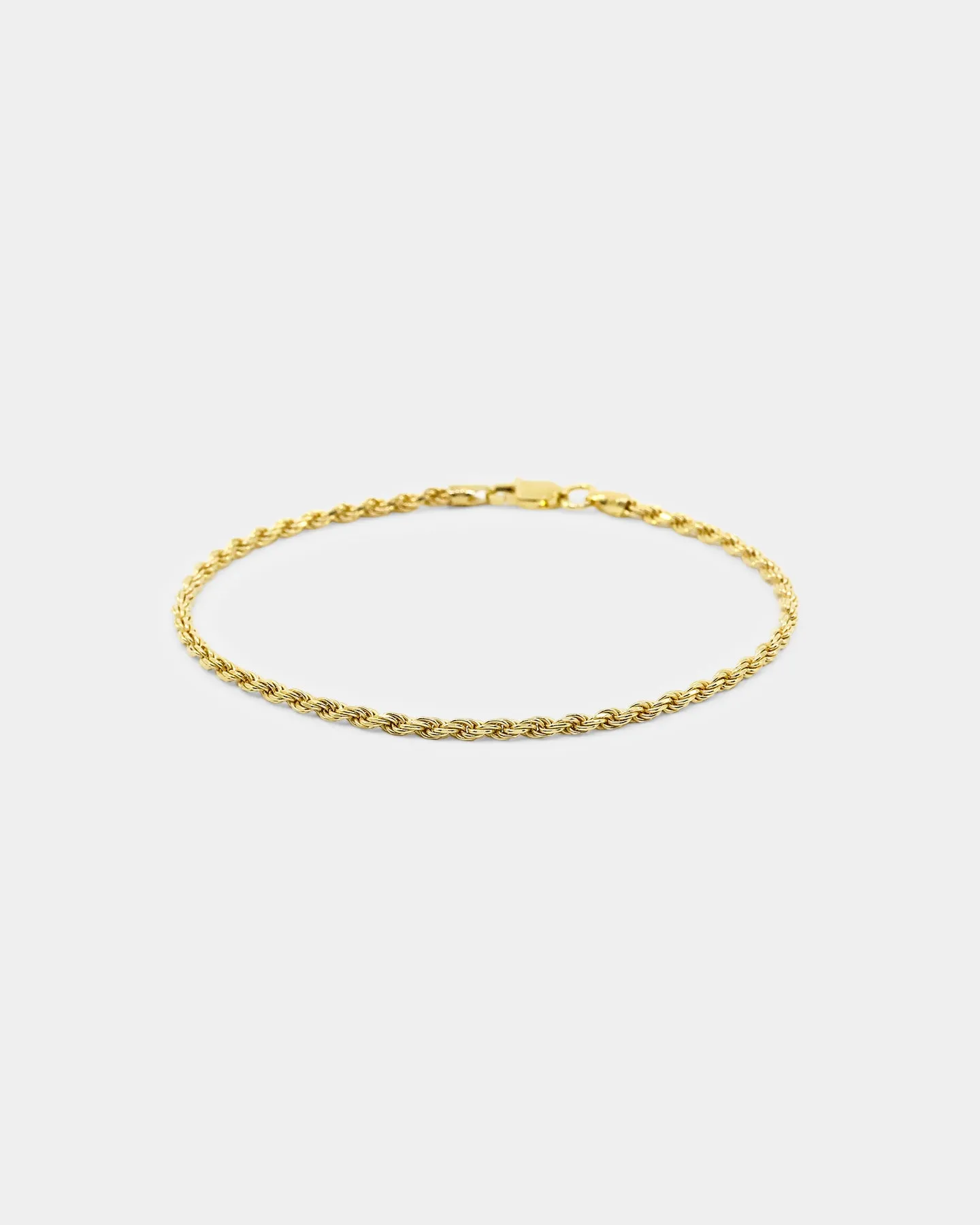 House Of Auric 2.5mm Rope Bracelet 18k Gold Vermeil