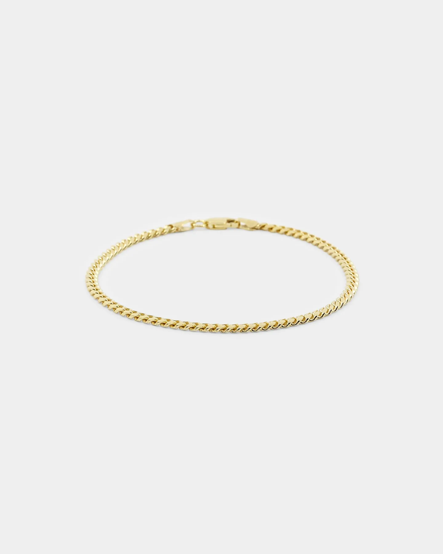 House Of Auric 3mm Cuban Link Bracelet 18k Gold Vermeil