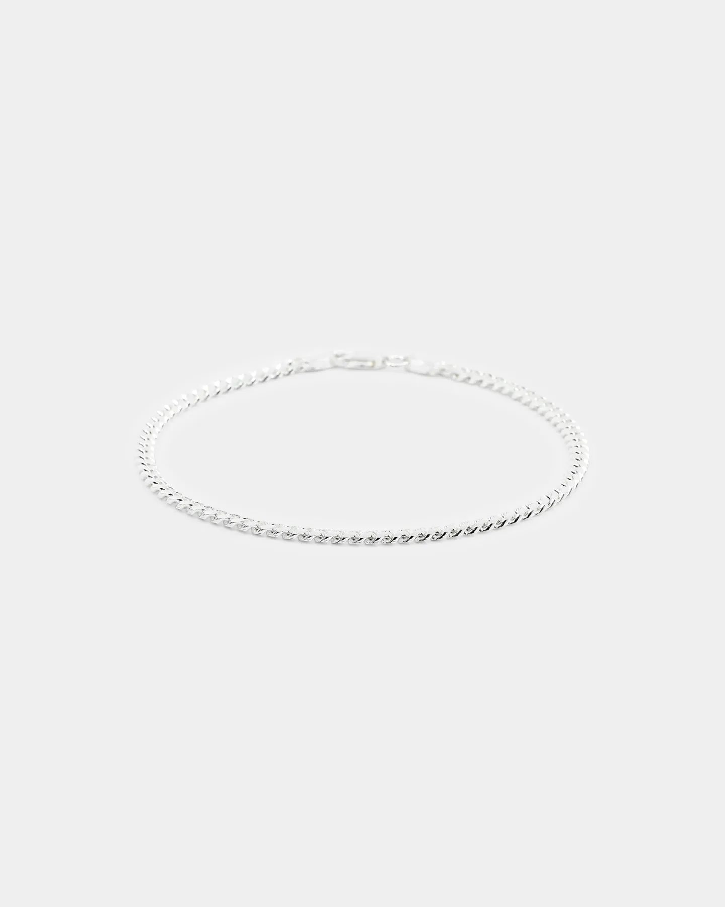 House Of Auric 3mm Cuban Link Bracelet Sterling Silver
