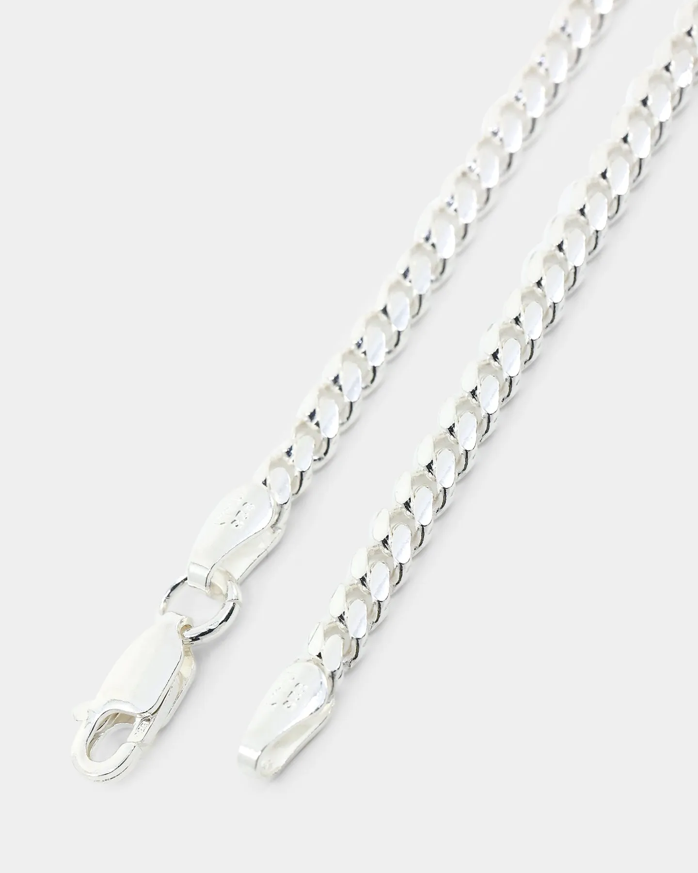 House Of Auric 3mm Cuban Link Bracelet Sterling Silver