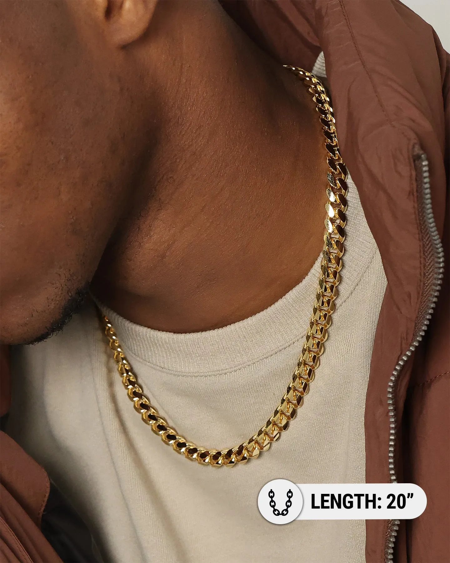 House Of Auric Cuban Link 10mm 20" Chain 18K Gold Vermeil