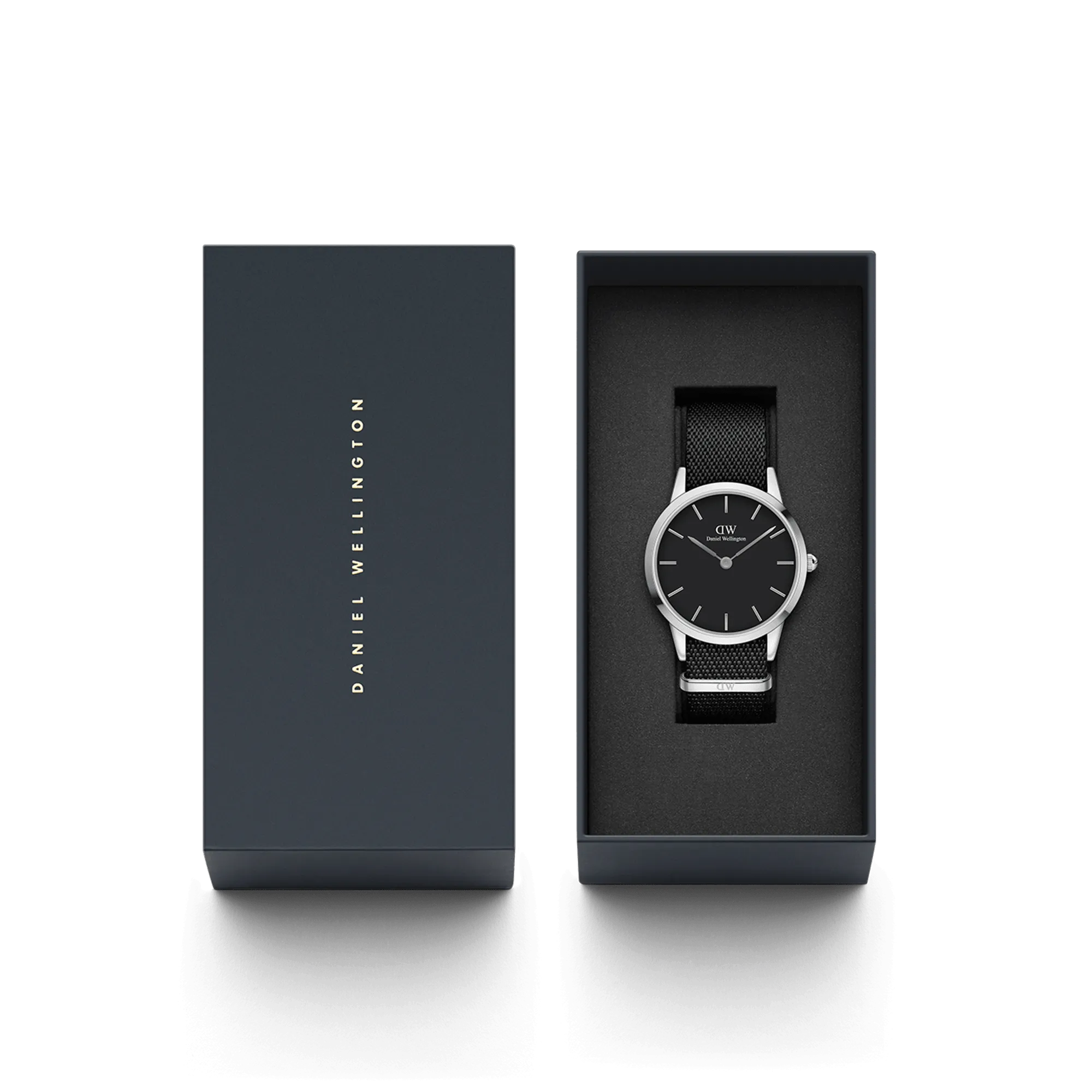 Iconic Black NATO Black Dial Daniel Wellington