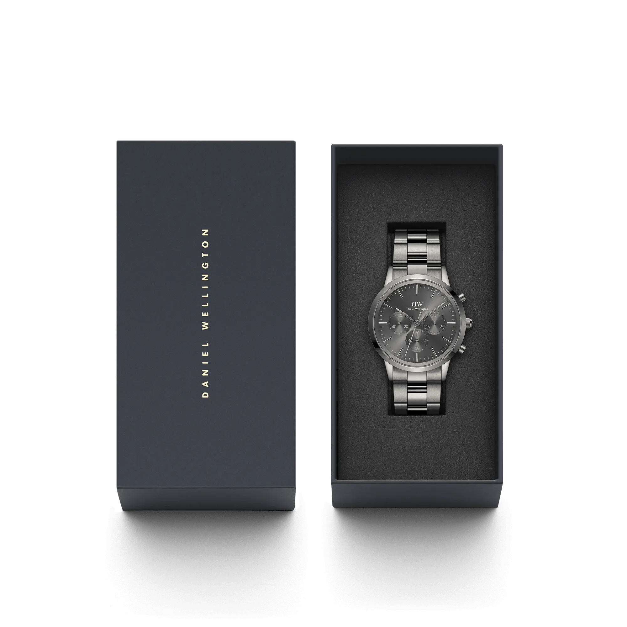 Iconic Chronograph Link Graphite GM Daniel Wellington