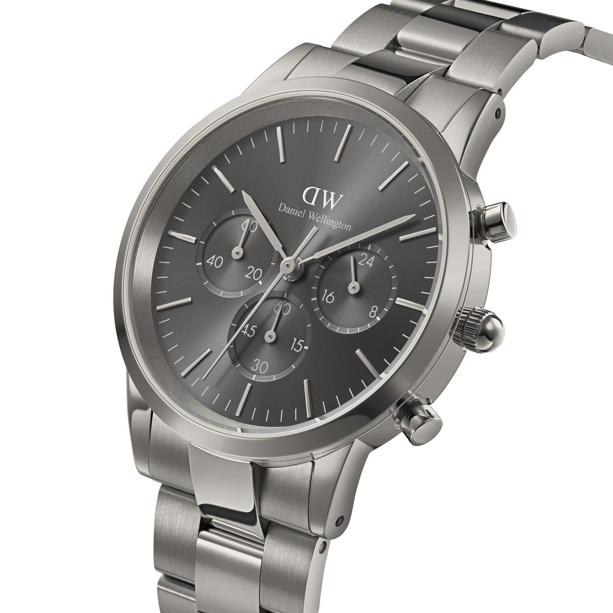 Iconic Chronograph Link Graphite GM Daniel Wellington
