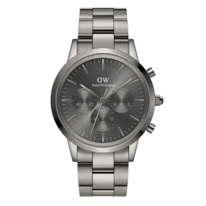 Iconic Chronograph Link Graphite GM Daniel Wellington