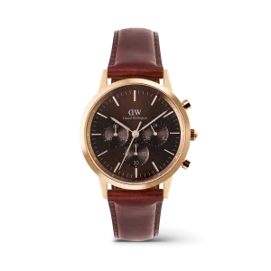 Iconic Chronograph St Mawes Amber RG Daniel Wellington