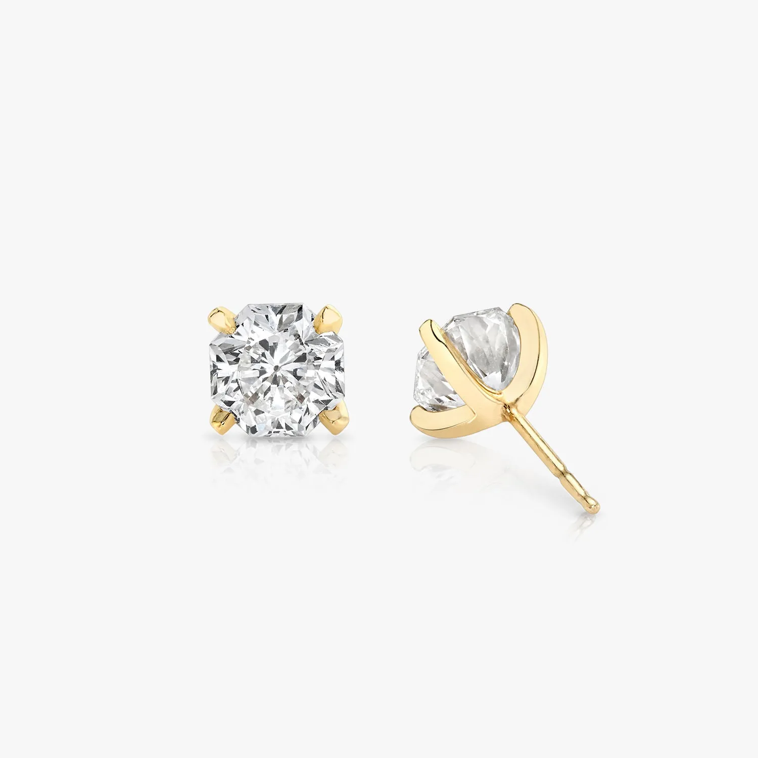 Iconic Octavia 14K Gold Studs w. Lab-Grown Diamonds, 0.75 ct.
