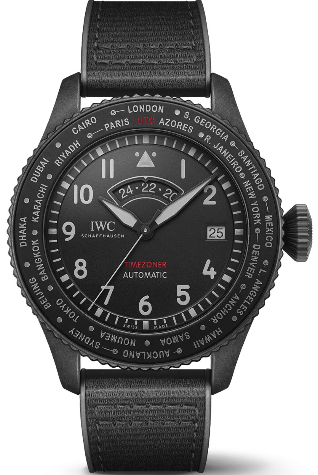 IWC Pilots Timezoner Top Gun Ceratanium Watch