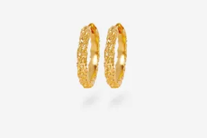 IX Agnes 22K Gold Plated Earring