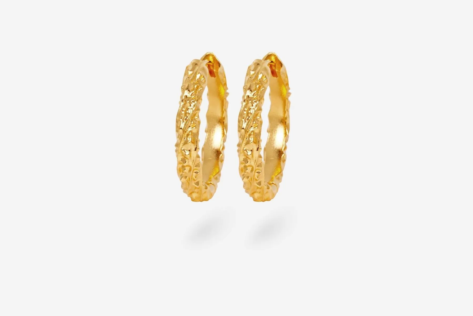 IX Agnes 22K Gold Plated Earring