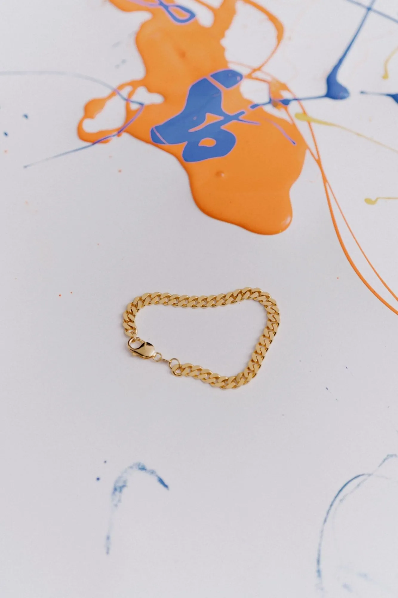 IX Chunky Curb Gold Plated Bracelet