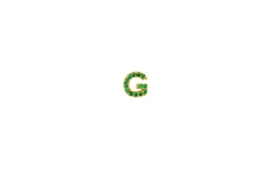 IX G 22K Gold Plated Stud w. Zirconia