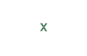 IX X Silver Stud w. Zirconia