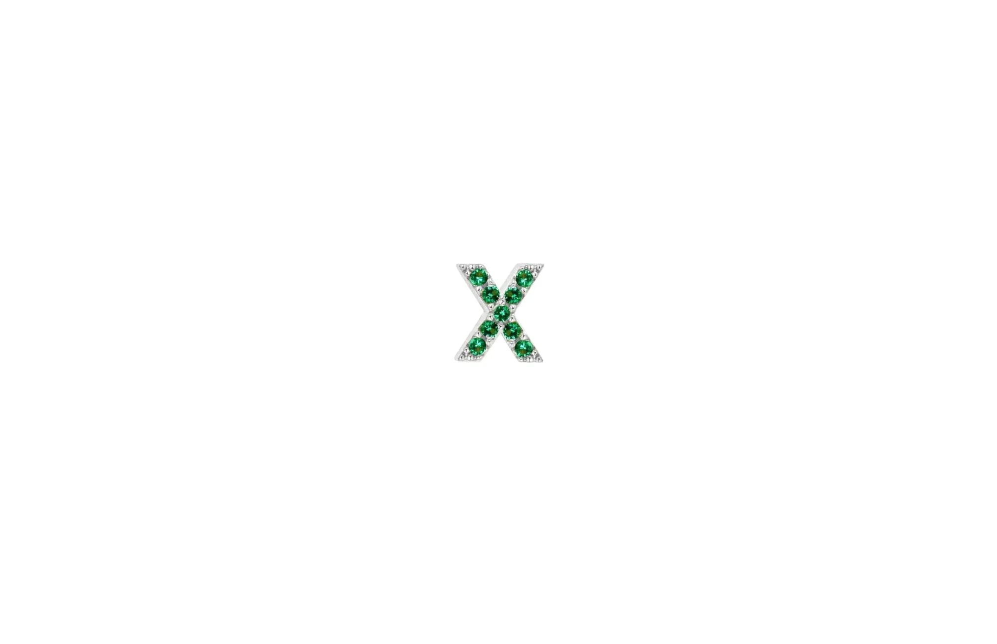 IX X Silver Stud w. Zirconia