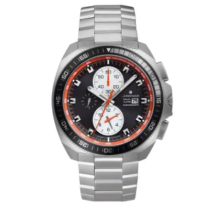 Junghans 1972 Chronoscope Solar Men's Black/Orange Watch 14/4202.44