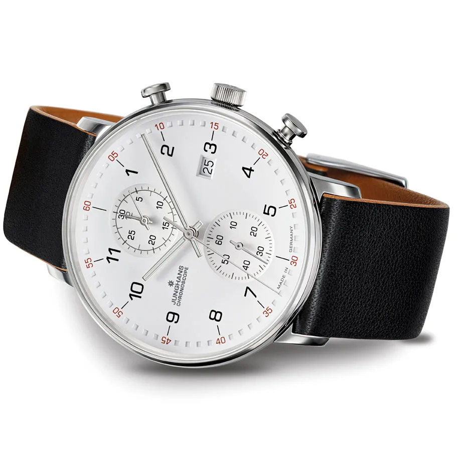 Junghans FORM C Chronoscope Men's White/Black Watch 41/4771.00
