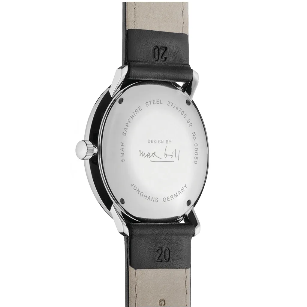 Junghans Max Bill Automatic Bauhaus Unisex White/Black Watch 27/4700.02