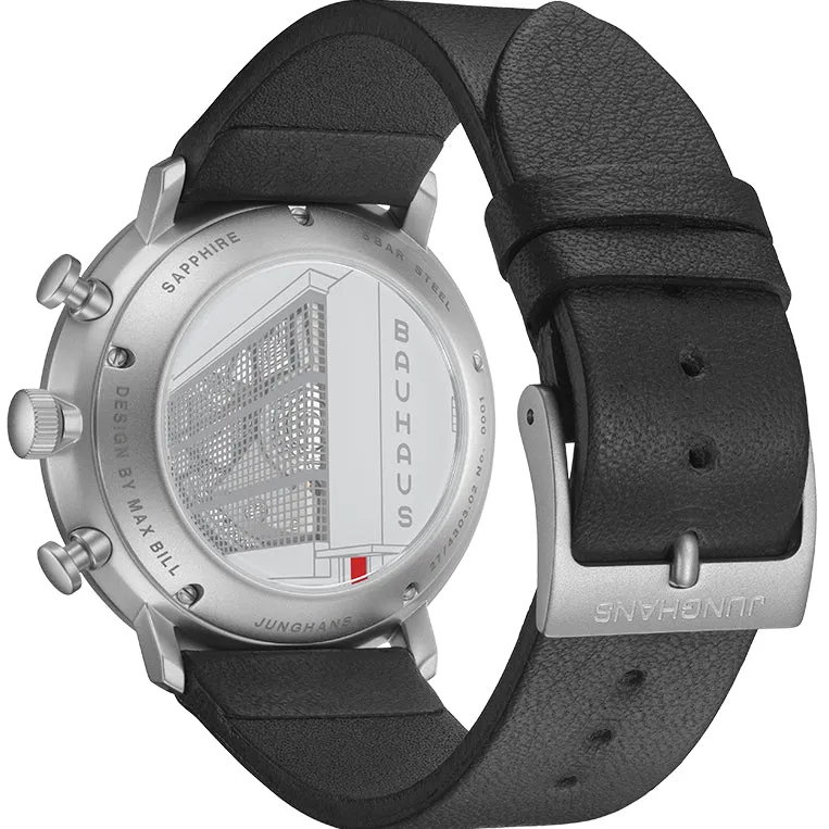 Junghans Max Bill Bauhaus Chronoscope Men's White/Black Watch 27/4303.02