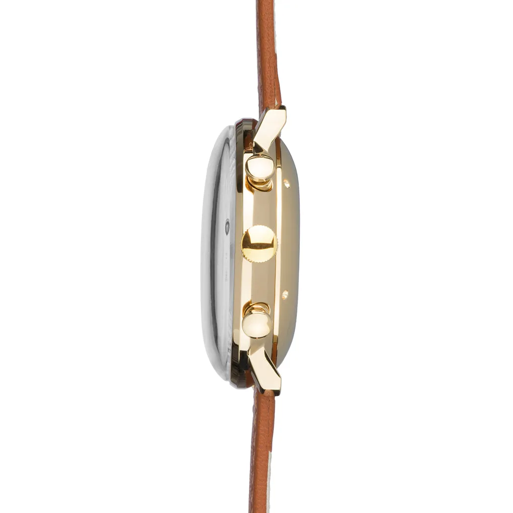 Junghans Max Bill Chronoscope Men's White/Gold Watch 27/7800.02