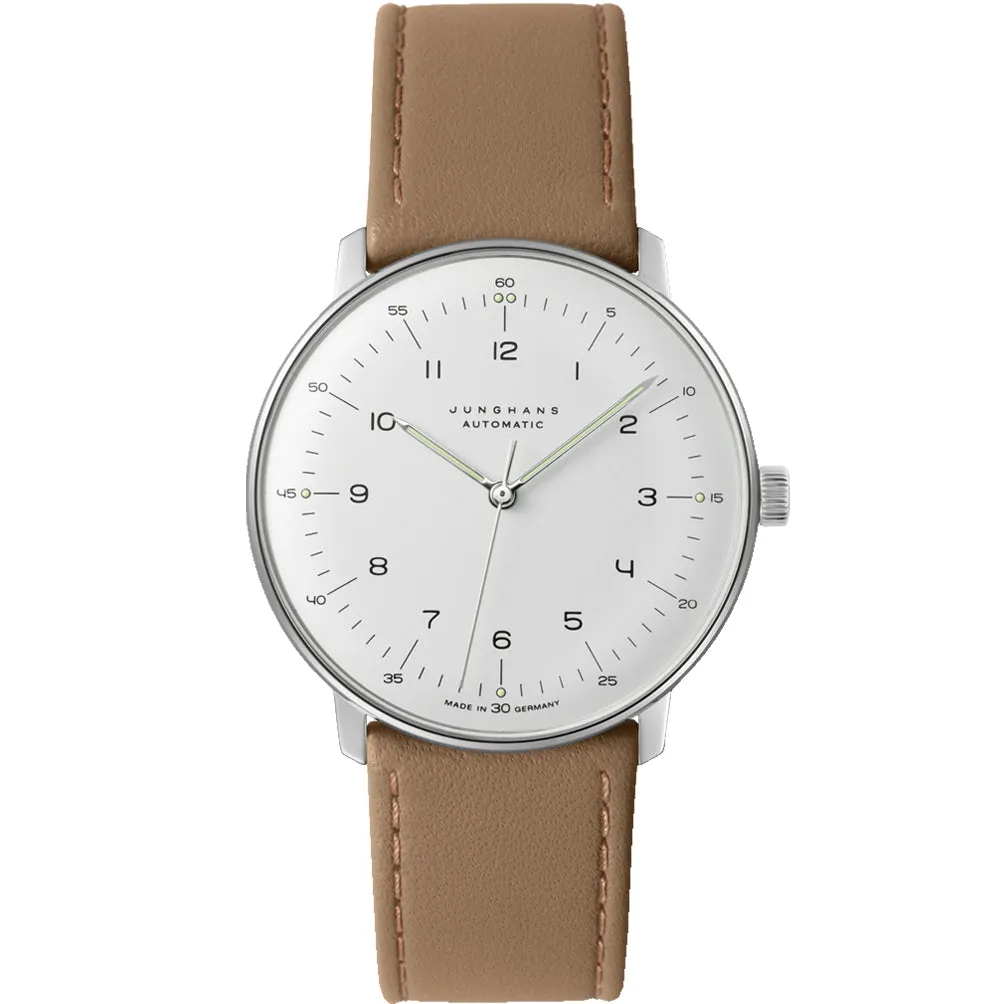 Junghans Max Bill Men's White/Brown Watch 27/3502.02