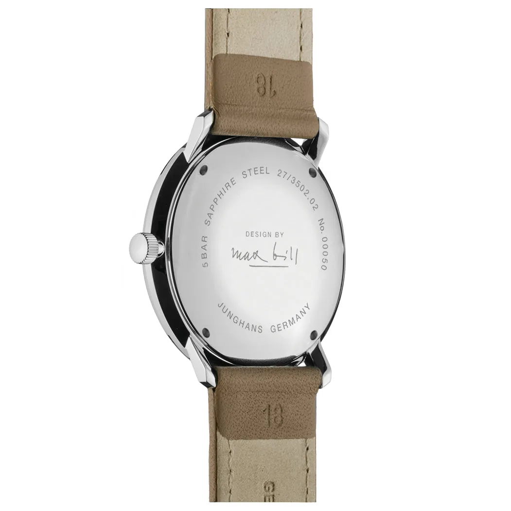 Junghans Max Bill Men's White/Brown Watch 27/3502.02