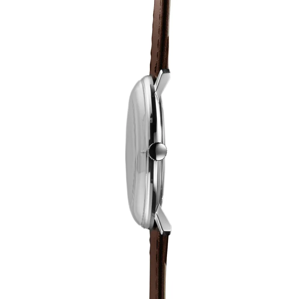 Junghans Max Bill Quartz Men's White/Brown Watch 41/4461.02