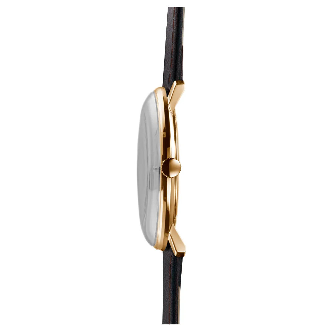 Junghans Max Bill Quartz Men's White/Gold Watch 41/7872.02