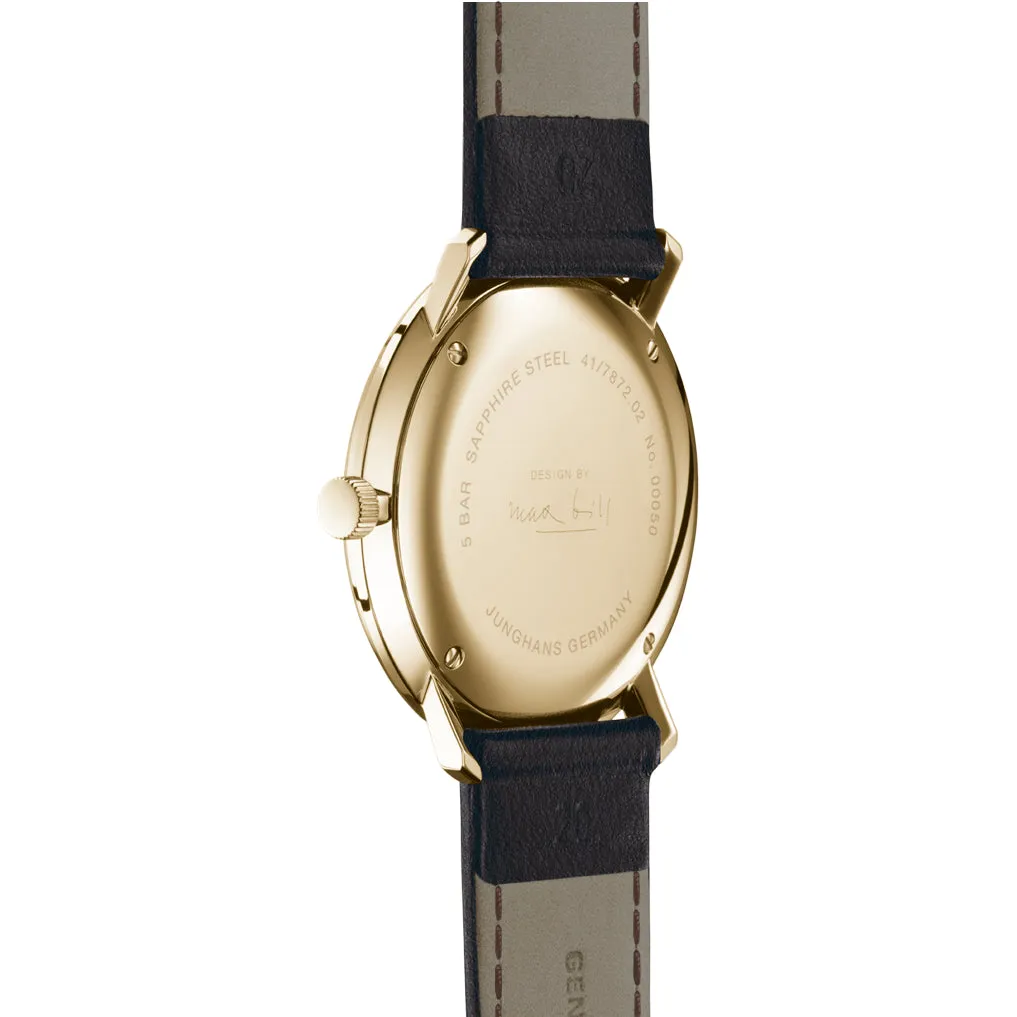 Junghans Max Bill Quartz Men's White/Gold Watch 41/7872.02
