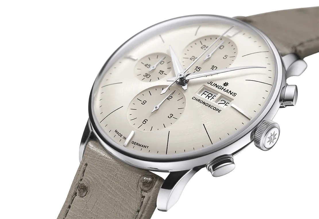 Junghans Meister Chronoscope Men's Beige Grey Watch 27/4223.03