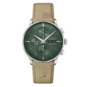 Junghans Meister Chronoscope Men's Green/Beige Watch 27/4222.02