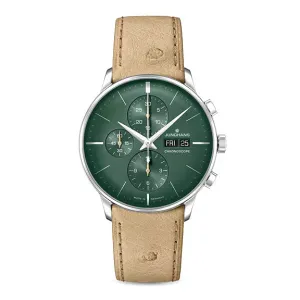 Junghans Meister Chronoscope Men's Green/Beige Watch 27/4222.03