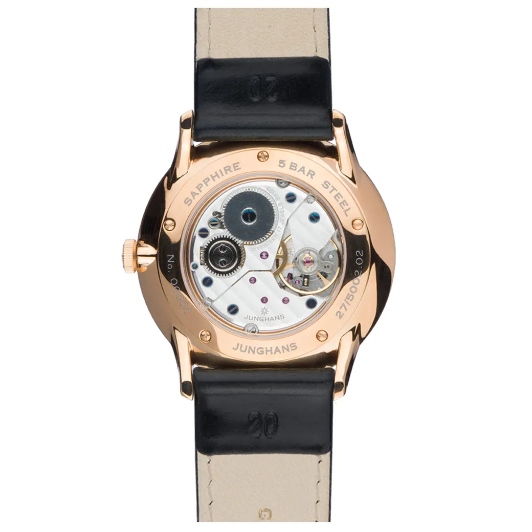 Junghans Meister Handwinding Unisex White/Rose Gold Watch 27/5002.02