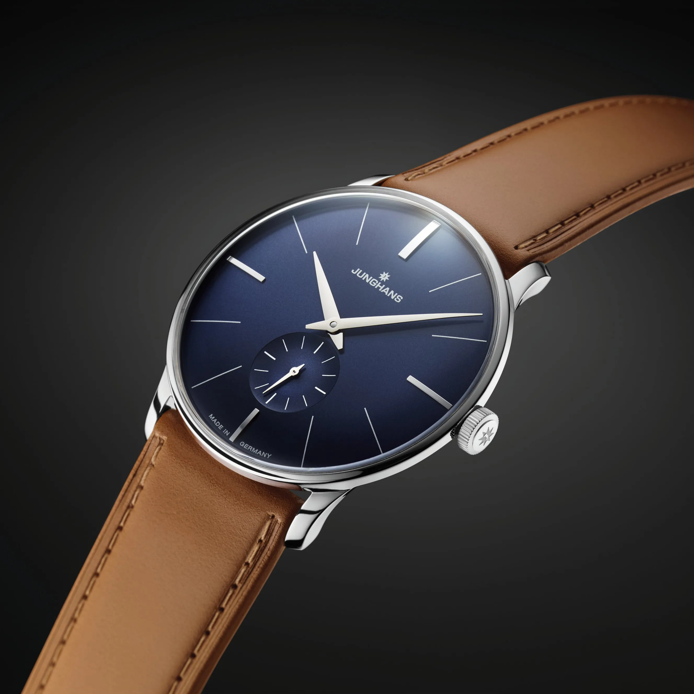 Junghans Meister Manual Winding Men's Blue/Brown Watch 27/3504.02