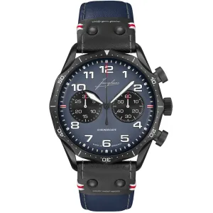 Junghans Meister Pilot Chronoscope Men's Navy Blue Watch 27/3396.00