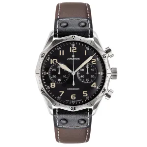 Junghans Meister Pilot Men's Black/Brown Watch 27/3591.00