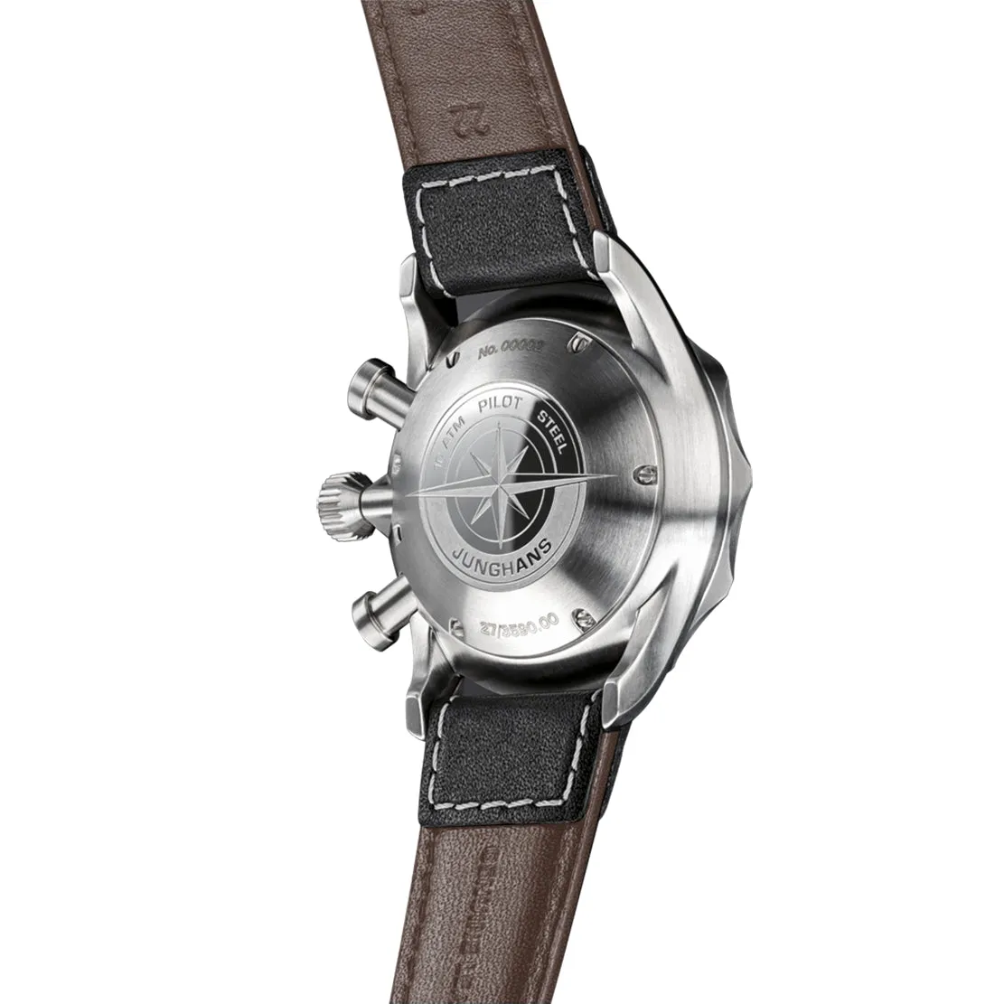 Junghans Meister Pilot Men's Black/Brown Watch 27/3591.00