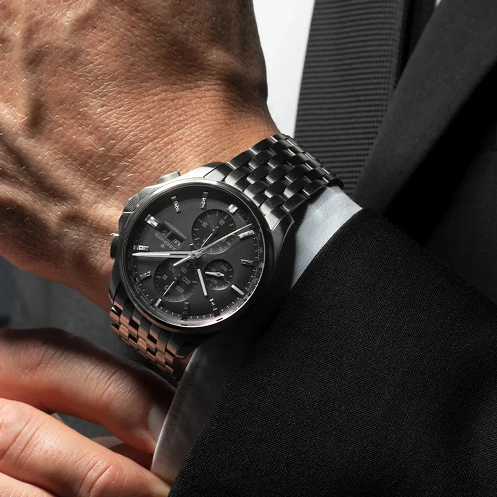 Junghans Meister S Chronoscope Men's Black/Silver Watch 27/4024.45