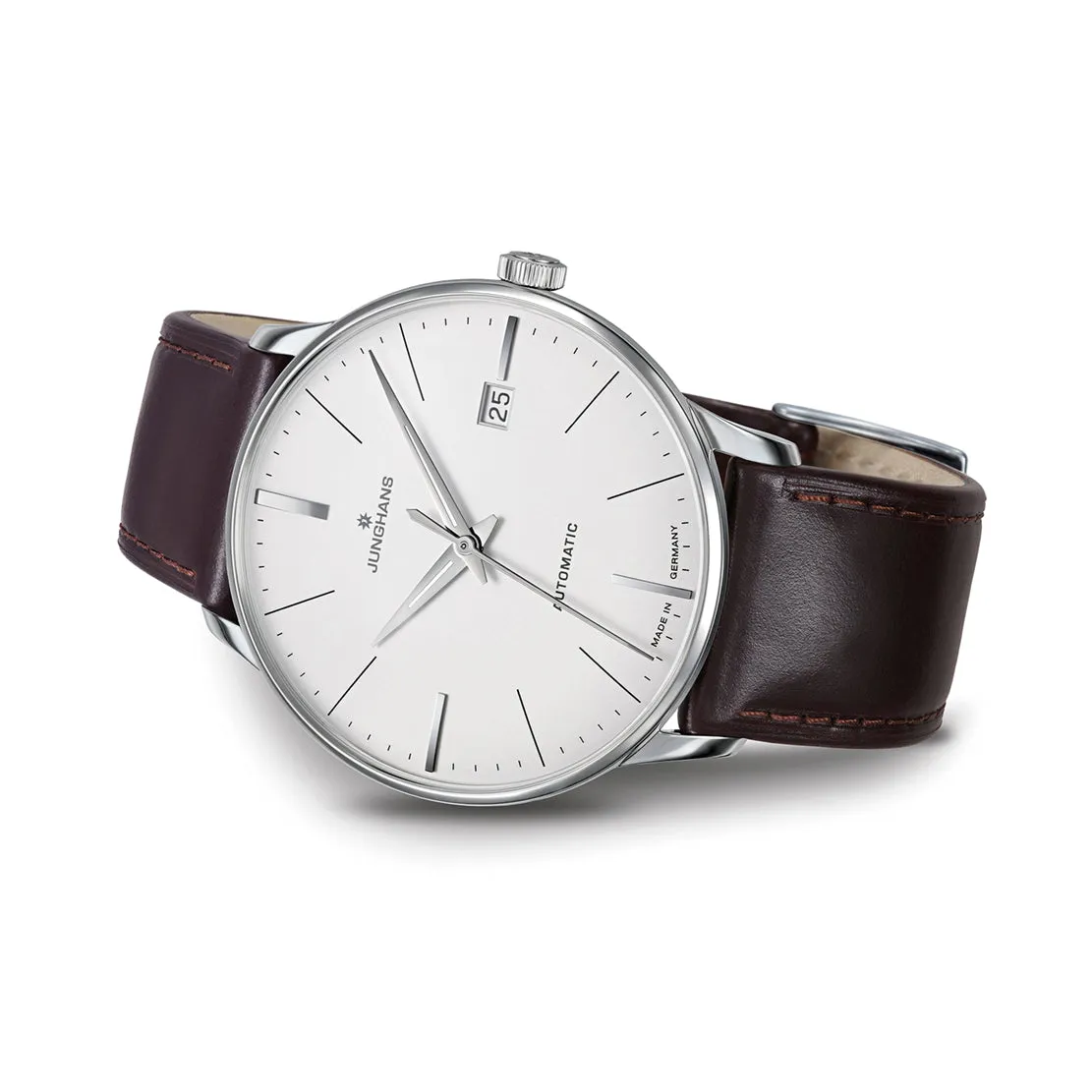Junghans Men's Meister Classic Men's White/Brown Watch 27/4310.02