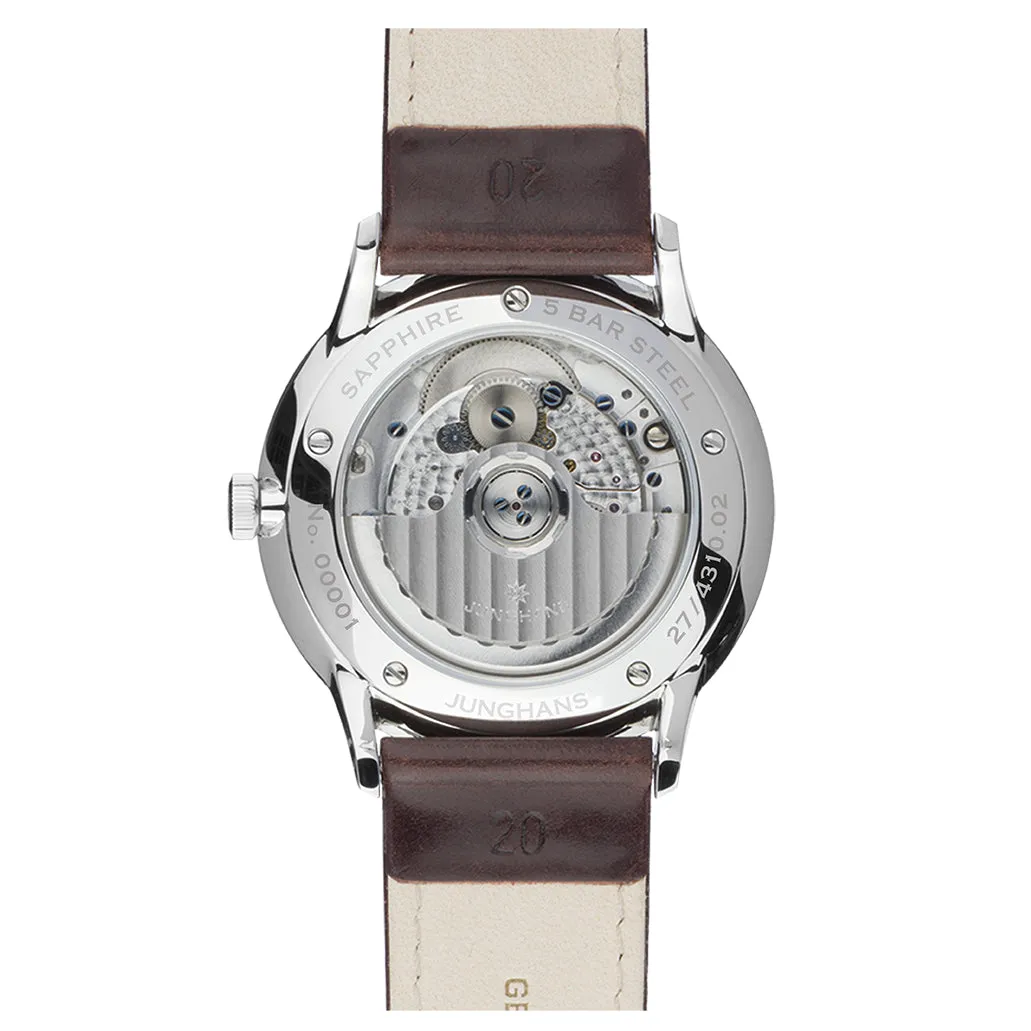 Junghans Men's Meister Classic Men's White/Brown Watch 27/4310.02