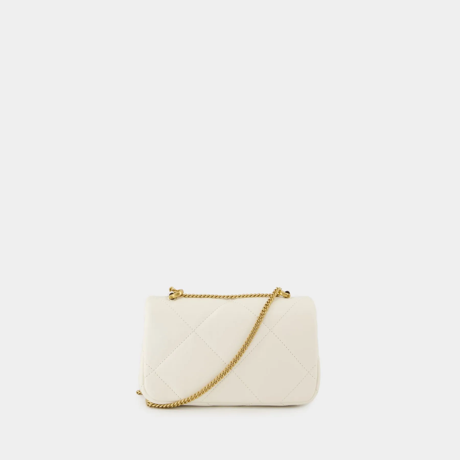 Kira Diamond Mini Shoulder Bag - Tory Burch - Leather - White