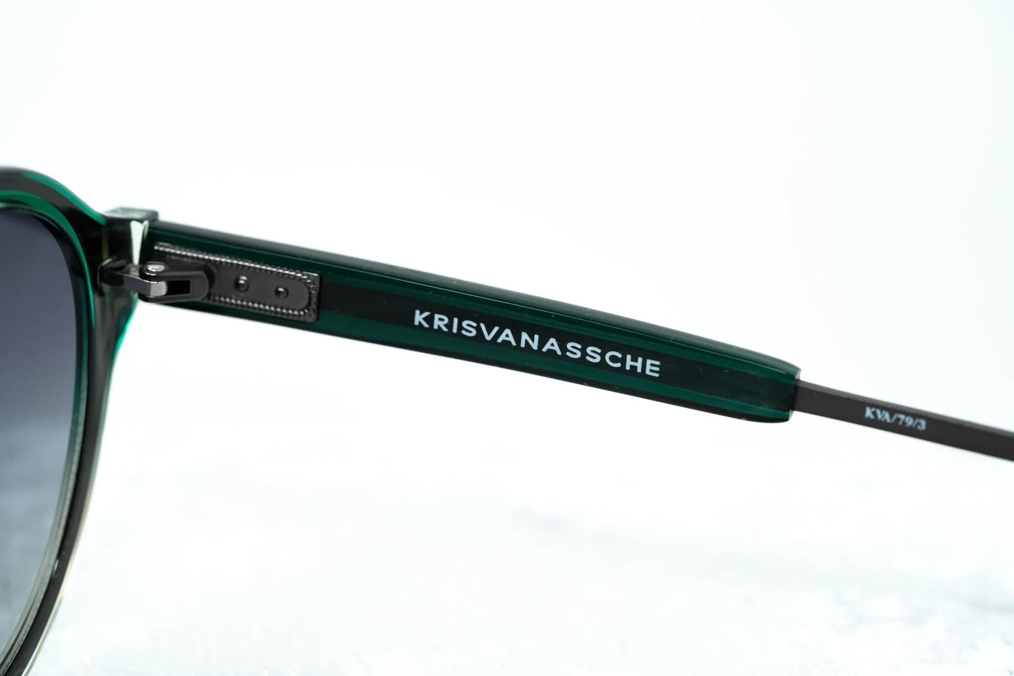 Kris Van Assche Men's Sunglasses Round Green and Grey KVA79C3SUN