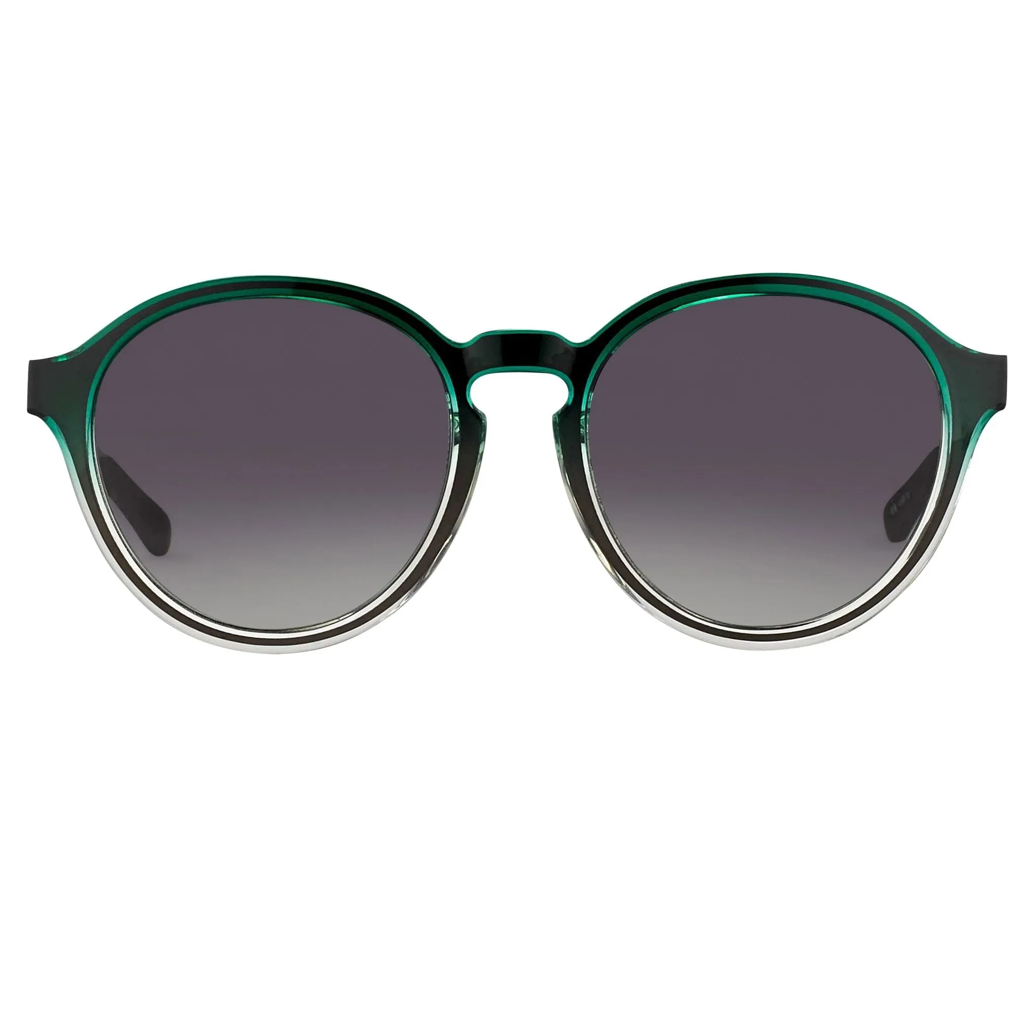 Kris Van Assche Men's Sunglasses Round Green and Grey KVA79C3SUN