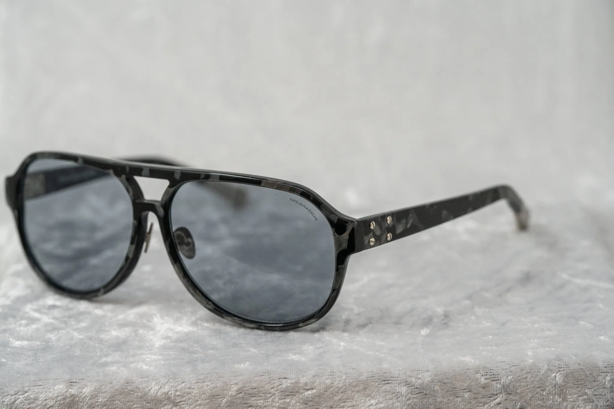 Kris Van Assche Men's Sunglasses Tortoise Shell and Blue KVA20C2SUN