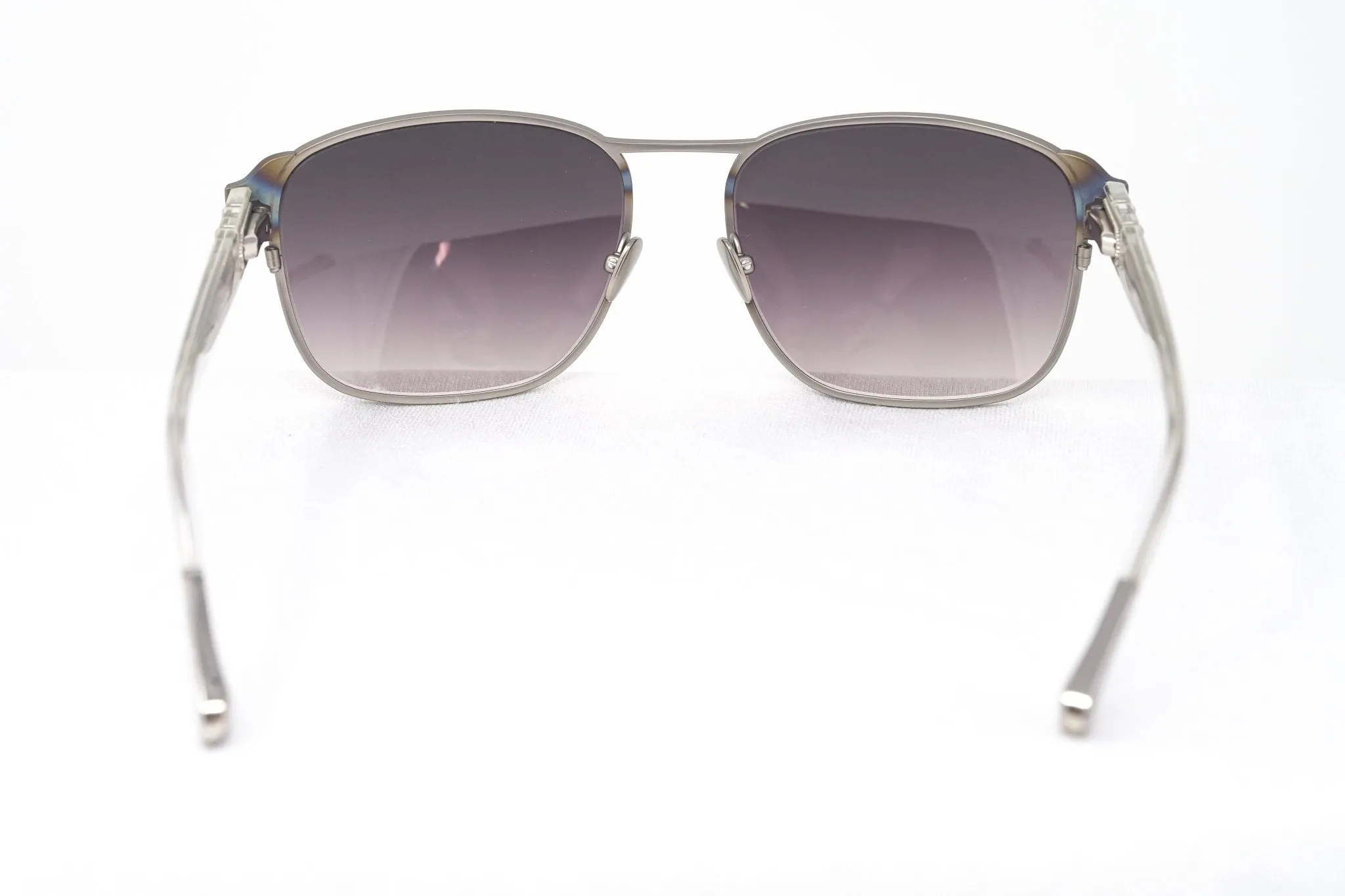Kris Van Assche Sunglasses D-Frame Iridescent Silver and Purple