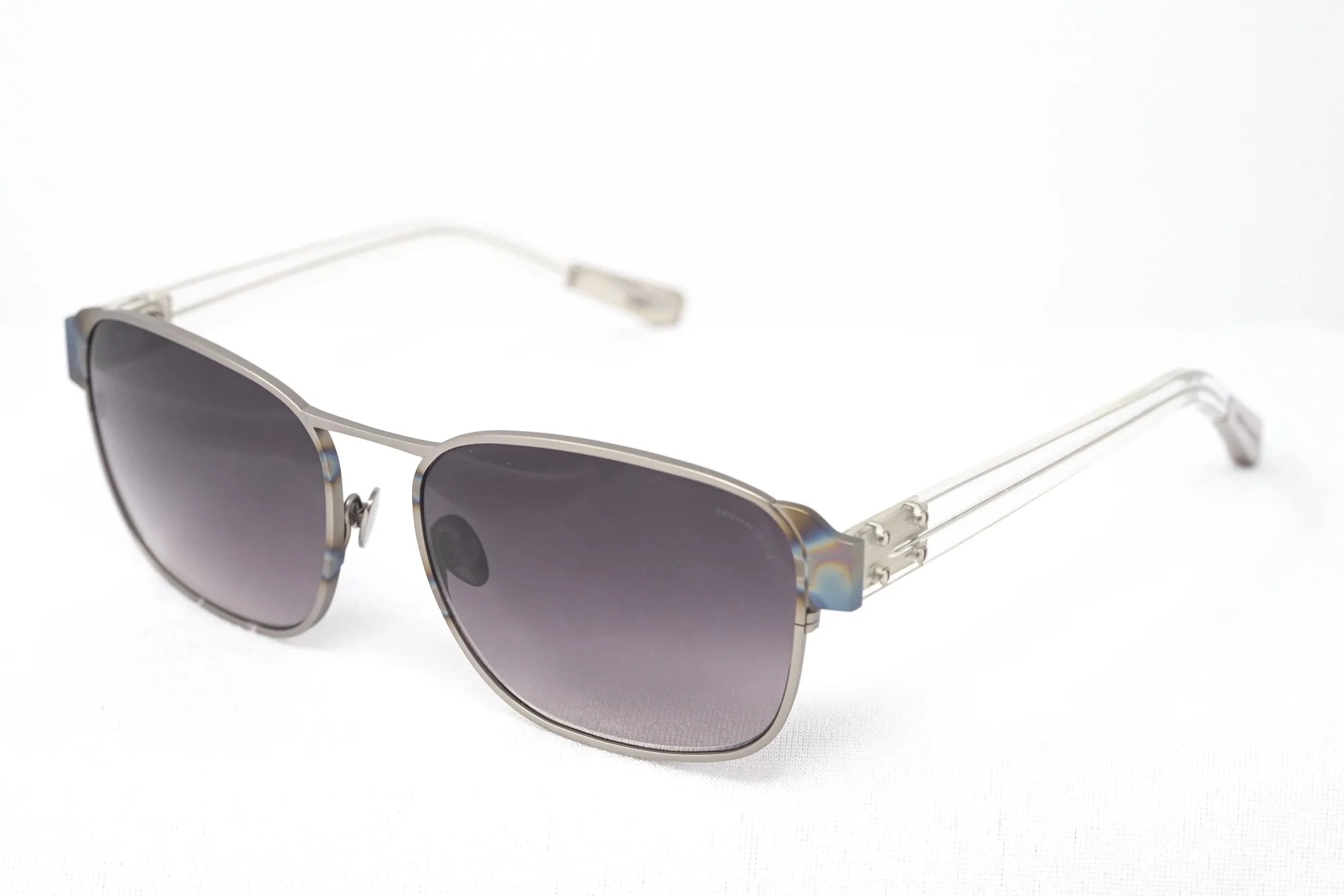 Kris Van Assche Sunglasses D-Frame Iridescent Silver and Purple