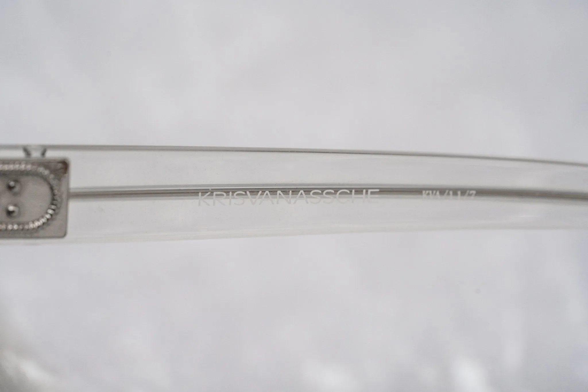 Kris Van Assche Sunglasses Double Bridge Round Clear and Grey