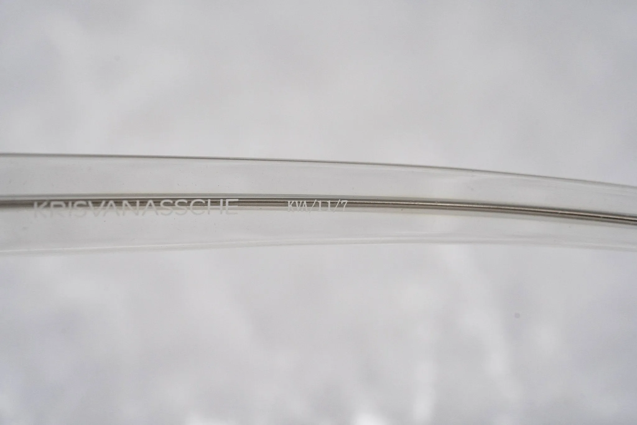 Kris Van Assche Sunglasses Double Bridge Round Clear and Grey