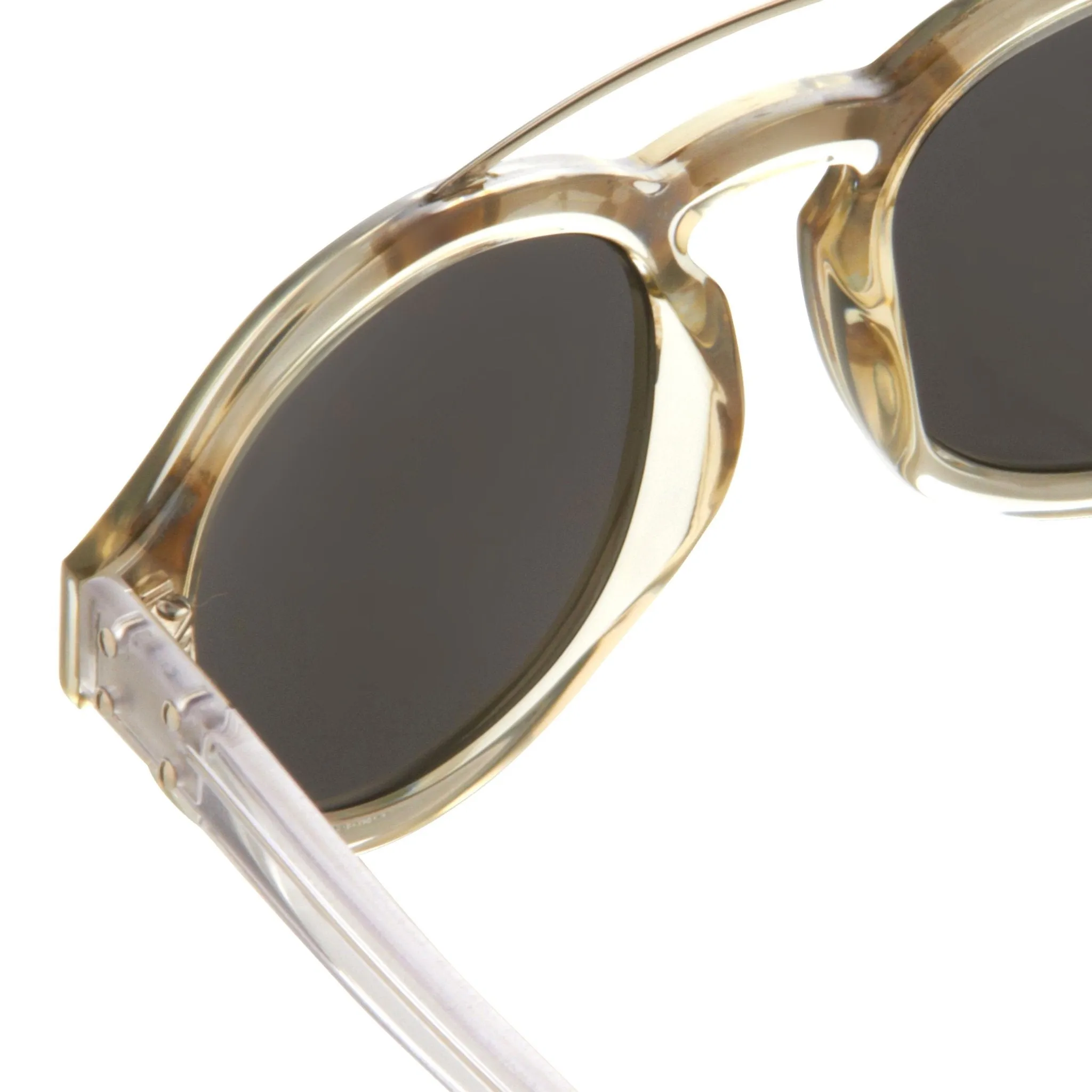 Kris Van Assche Sunglasses Double Bridge Round Clear and Grey