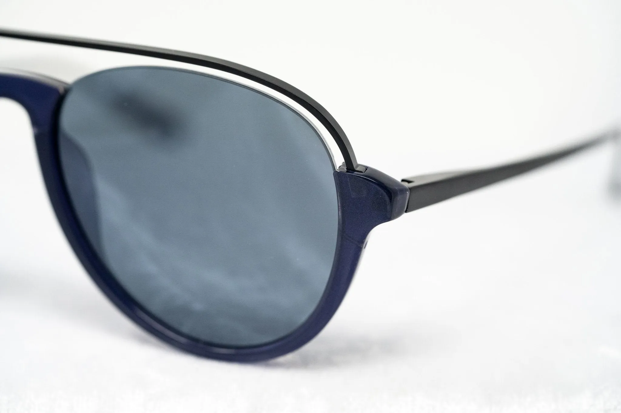 Kris Van Assche Sunglasses Navy Shiny Black and Blue