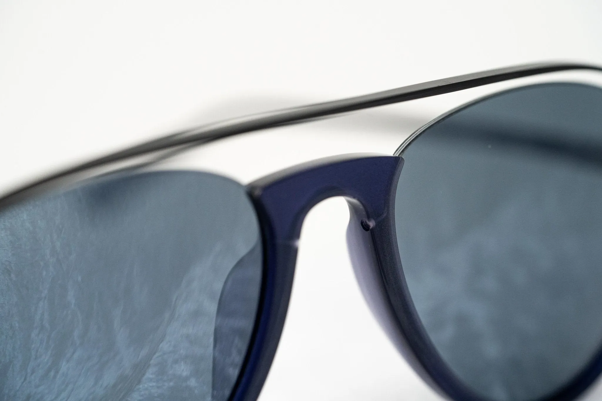Kris Van Assche Sunglasses Navy Shiny Black and Blue